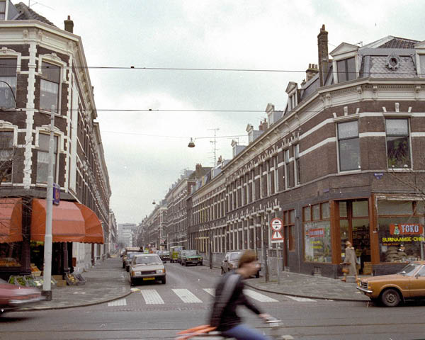 Agniesestraat hoek Bergweg 1980